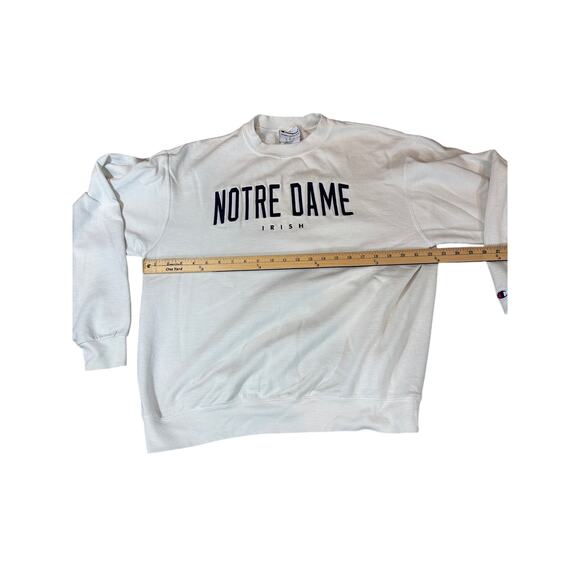 Notre Dame Irish Men’s Sweatshirt, White, Large - Picture 4 of 6